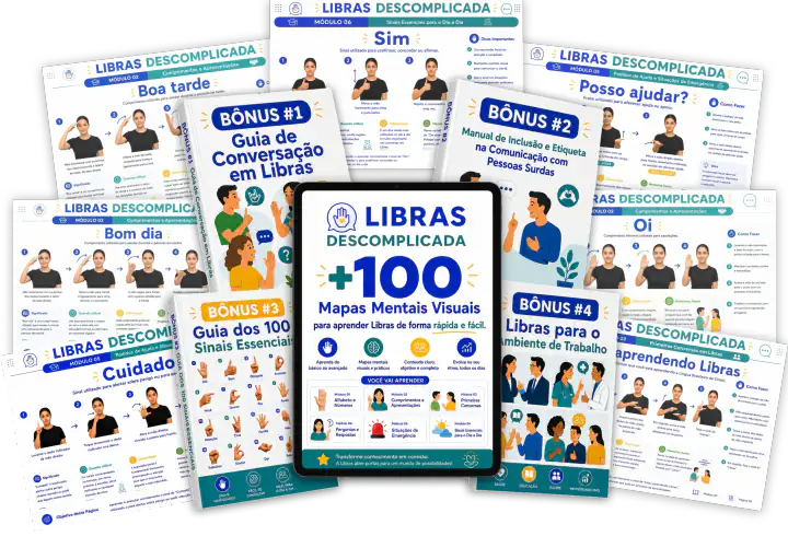 Descomplica Libras — pacote completo com +100 mapas mentais visuais e bônus